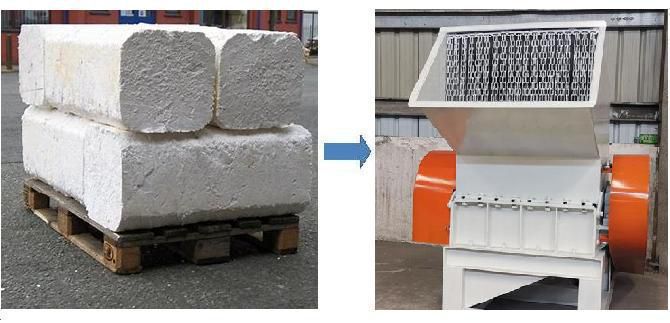 eps shredder for cold compacted eps bricks