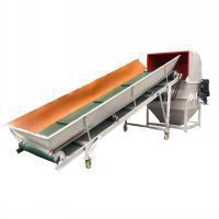 Double shaft EPS shredder with conveyor for recycling EPS foam waste